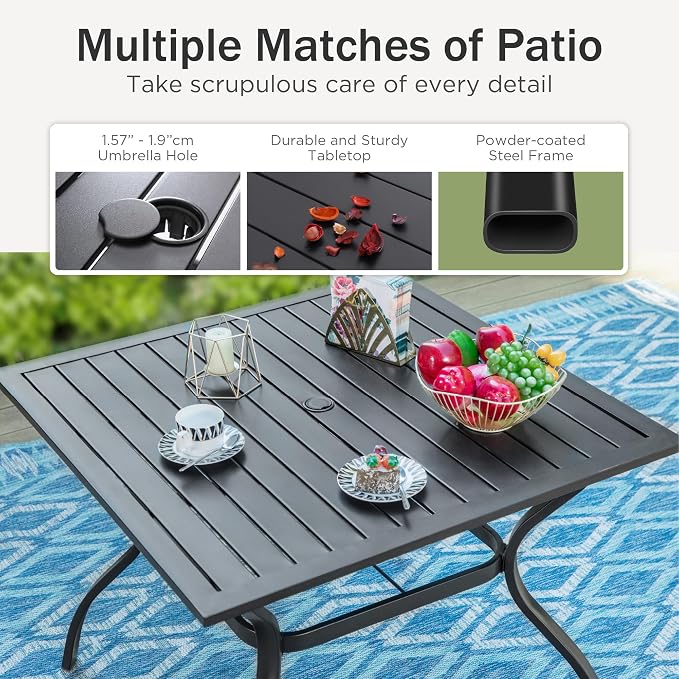 PHI VILLA 5 Pieces Outdoor Dining Set - Image 6