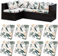 8Pcs Stretch Patio Cushion Covers, Outdoor Couch Covers Replacement, Outdoor by BIETYONE