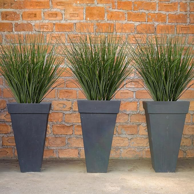 Artificial Plants Greenery: 48 Pieces Green Plastic Wheat Grass, 26.4 Inch