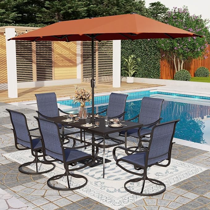 PHI VILLA 8 Piece Patio Dining Set by PHIVILLAThepioneerofcomfortablehouseholdsupplies