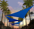 Amgo Custom Size 10' x 10' x 10' Blue Triangle Sun Shade Sail Order to Make by Amgo