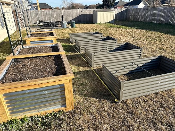 A ANLEOLIFE Set of 6, 18 Inch Tall Quartz Grey Raised Garden Beds Kit, - Image 6