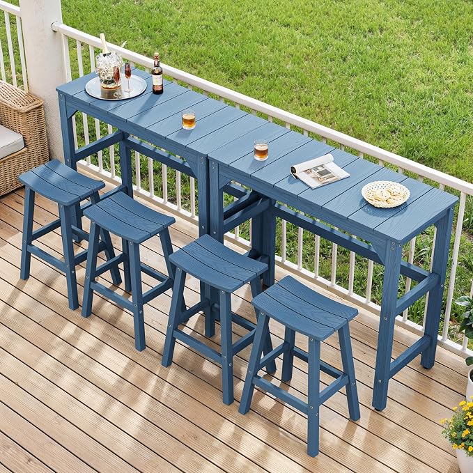 3 Piece Outdoor Bar Set, Poolside and Bistro, Weatherproof - Image 2