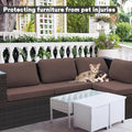Cushion Covers 8 Pack in Camel, Stretch Fit for Outdoor Patio Seats