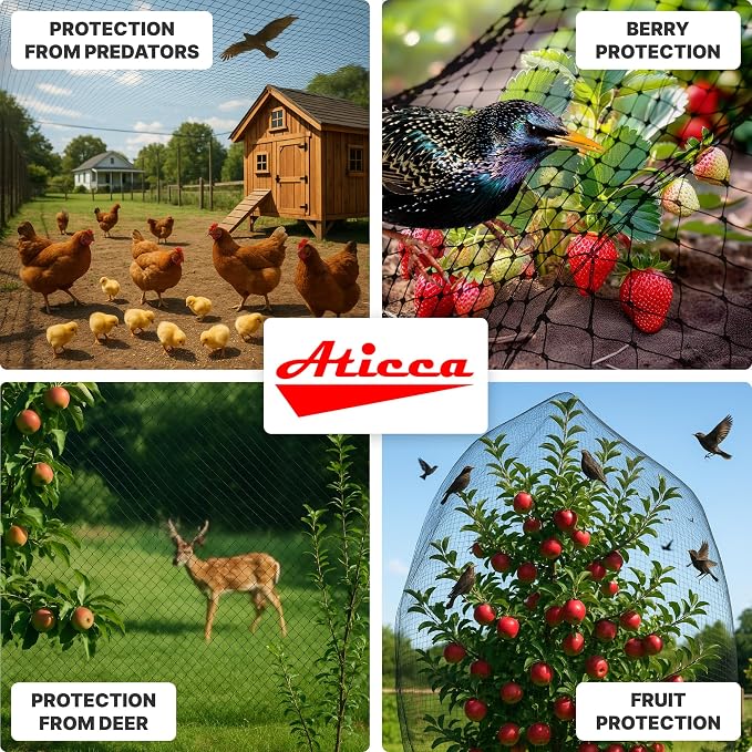 Heavy Duty Bird Netting for Garden Protection & Fruit Trees, 13x40 Ft - Image 6