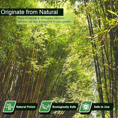 10pcs 1" D Thicker Heavy Duty Bamboo Stakes, 8FT Plant Stakes, Natural Garden - Image 2