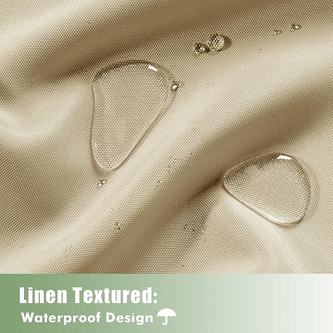 HolidayIdeas Outdoor Curtains for Patio Waterproof, 8 Panels - Image 2