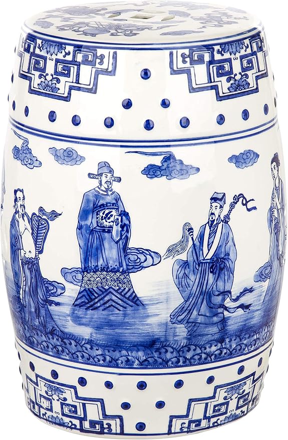 Safavieh Ocean Jewel Chinoiserie Ceramic Decorative Garden Stool - Image 3