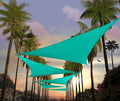 Amgo Custom Size 23' x 23' x 23' Turquoise Triangle Sun Shade Sail UPF50+ by Amgo