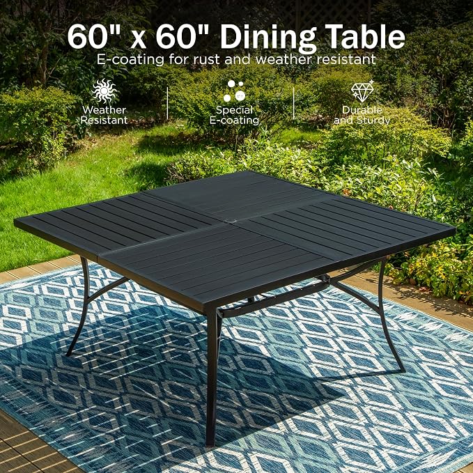 PHI VILLA 9 Piece Outdoor Dining Set - Image 7