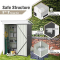 Metal Storage Shed 5 x 3 FT with Lockable Door, Gray