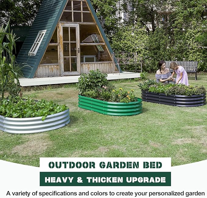 Land Guard 6ft Metal Raised Garden Bed，2 Pcs Galvanized Planter Raised Beds - Image 2