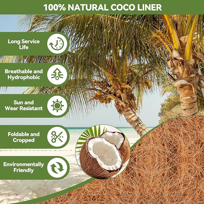 3Pcs Trough Coco Liner 24" Coco Coir Liners - Image 3