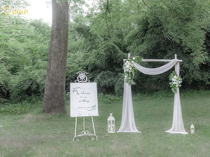 Artificial Flower Swag, Creamy White Silk Wedding Arch Decor, 40 Inch