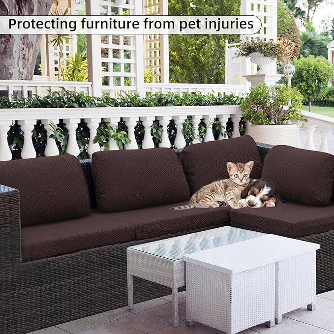 Sofa Covers, 8-Piece Stretch Fit Patio Seat Set