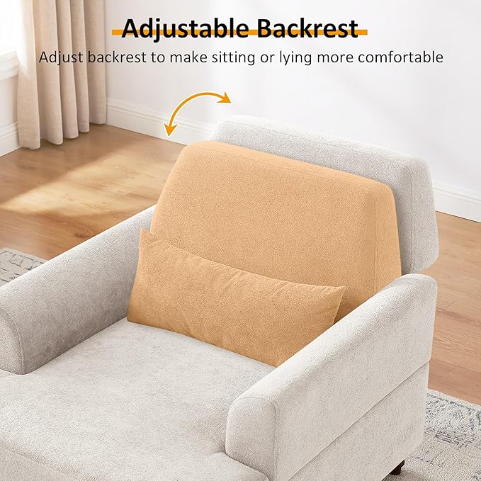 Chaise Lounge Chair Indoor Set of 2, Oversized Accent Chair - Image 3