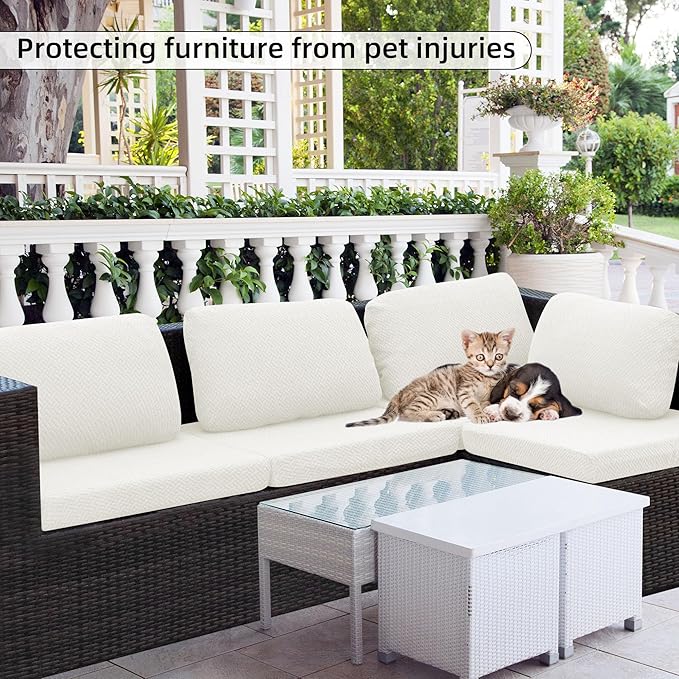 Sofa Covers for Outdoor Cushions, Stretch Fit, Multi-Piece Set
