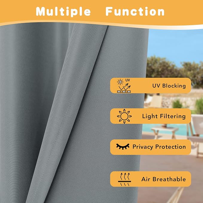 HolidayIdeas Extra Wide Outdoor Curtains - Image 3