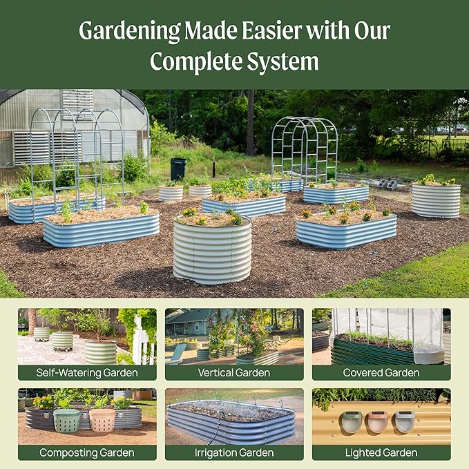 32" Extra Tall Raised Garden Bed Kits, 3.5 x 5 x 2.7ft Raised Planter Box - Image 8