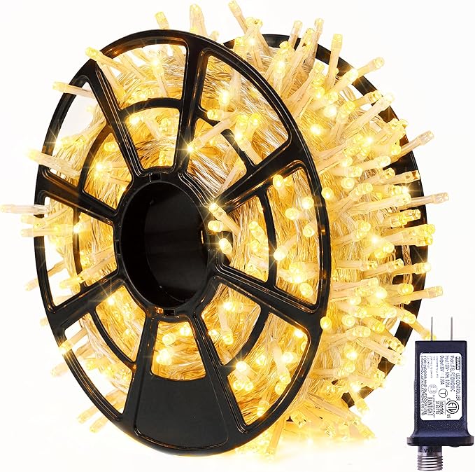 String Lights, 800 Warm White LED Christmas Lights with Remote and Timer