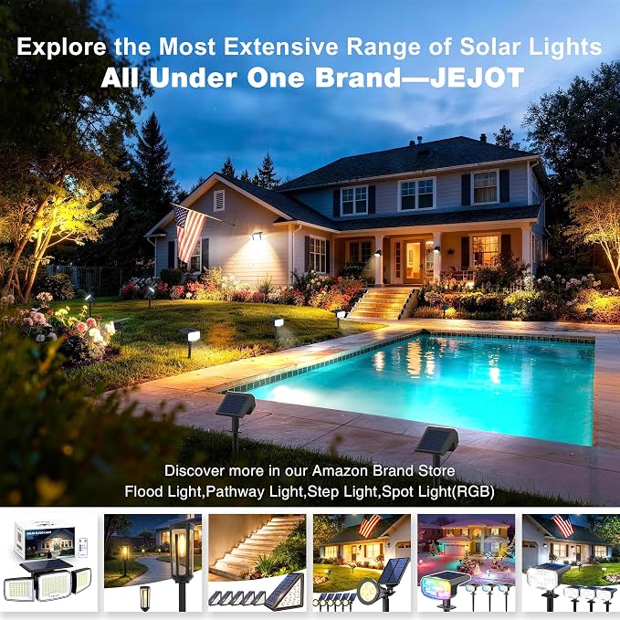 Solar Spot Lights Outdoor Waterproof IP65, 6 Pack, Cool Light, 2 Lighting Modes - Image 9