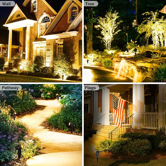 Solar Spot Lights Outdoor, 2 Pack Solar Landscape Spotlights IP65 Waterproof - Image 2