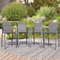 Outdoor Bar Stools Set of 4, Bar Height Chairs by Home