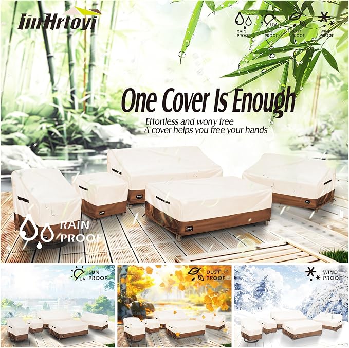 JinHrtoyi Outdoor Chair Covers 2 Pack, 35Wx37Dx38H inches Patio Chair Cover - Image 8