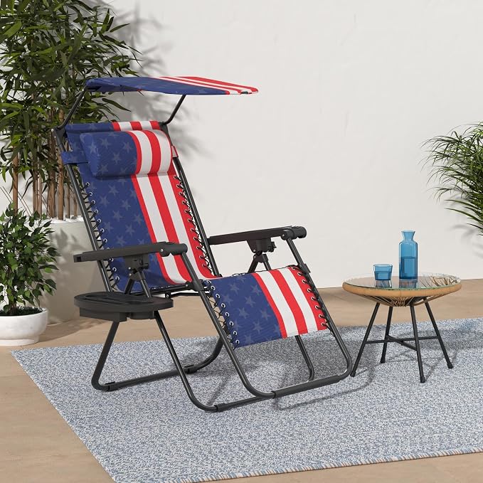 Best Choice Products Folding Zero Gravity Outdoor Recliner Patio Lounge Chair - Image 2