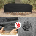 Patio Furniture Set Covers, Black 420D Waterproof Polyester