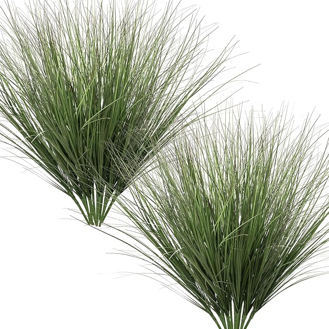Artificial Wheat Grass Stems, 24 Pack, Green, 26.4 Inch Height