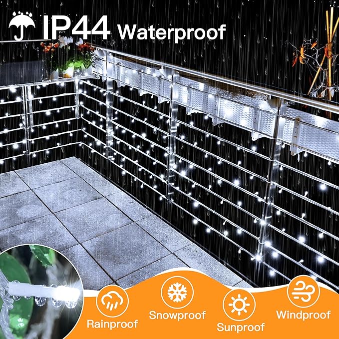 String Lights, 328 FT Cool White with 1000 LEDs for Indoor and Outdoor Use
