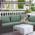 Cushion Covers, 8-Pack Stretch Outdoor Slipcovers in Matcha Green
