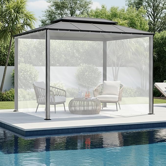 Covers & All Outdoor Clear Tarp Curtain, 18oz Clear Outdoor Curtains - Image 2