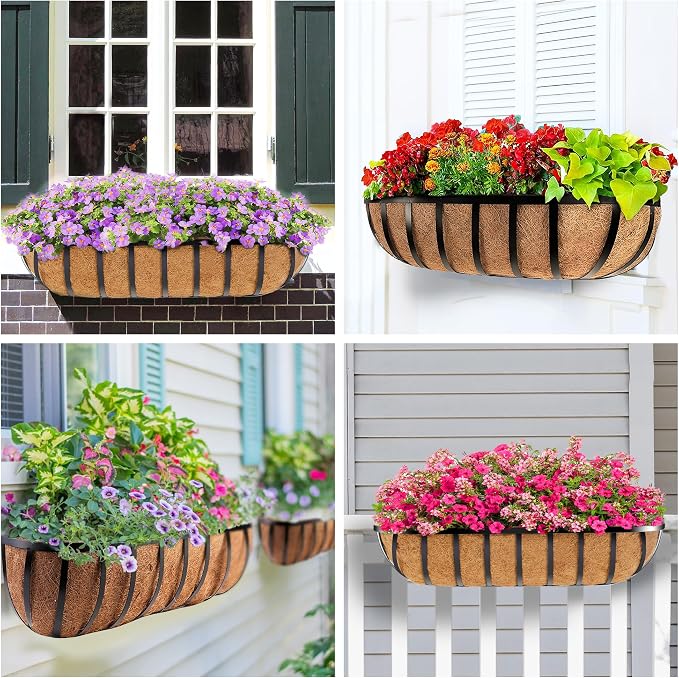 Y&M 24" Coco Liner for Window Box Deck Basket Planter Trough Coconut Fiber - Image 5