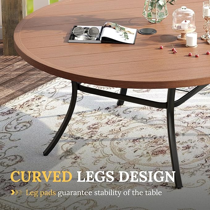 VICLLAX 50" Outdoor Round Patio Table - Image 6