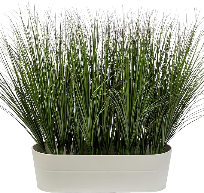 Artificial Plants Greenery: 48 Pieces Green Plastic Wheat Grass, 26.4 Inch