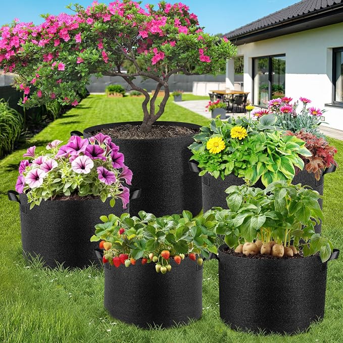 10 Pack 25 Gallon Grow Bags, Thickened Nonwoven Fabric Planter Pots - Image 7