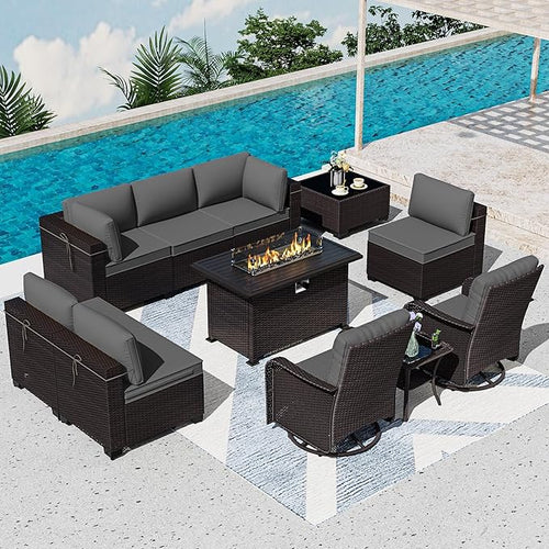 11 Pieces Patio Furniture Set by ASJMR