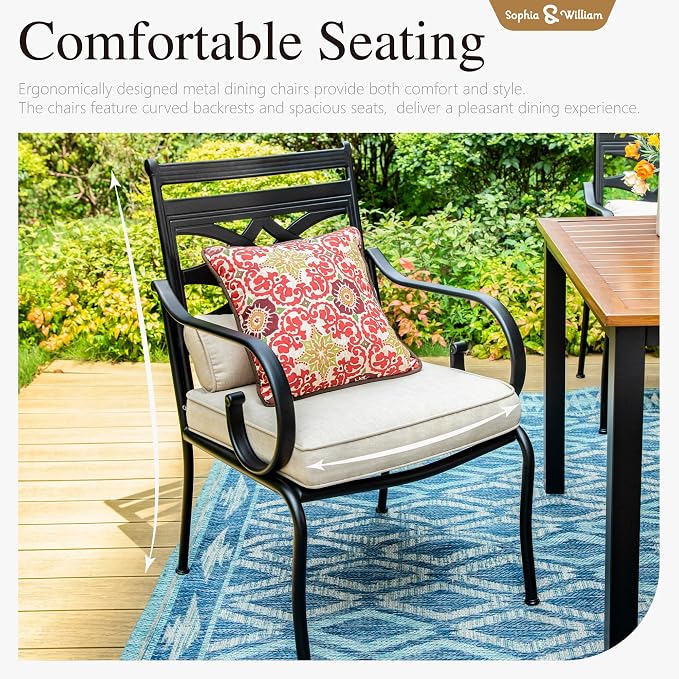 Sophia and William Swivel Patio Dining Set - Image 8