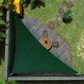 Amgo Custom Size 21' x 23' x 31.1' Green Right Triangle Sun Shade Sail UPF50+ by Amgo