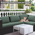 Cushion Covers, 8 Pack Matcha Green Outdoor Patio Cushion Slipcovers