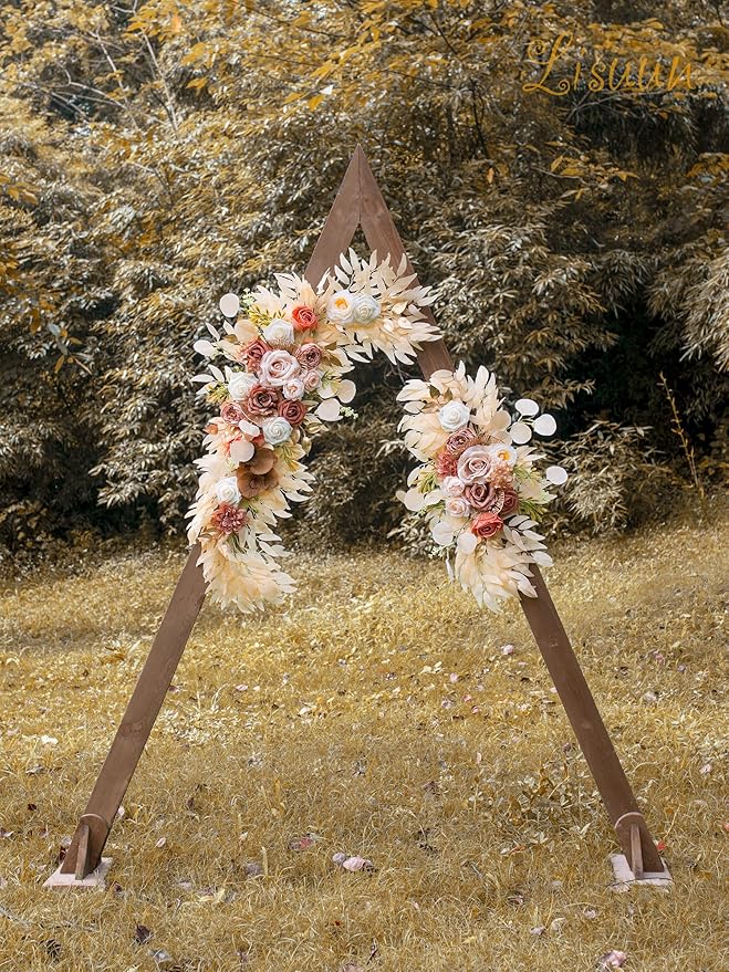 Champagne Artificial Flowers Silk Swag for Wedding Arch, 40 Inch Long
