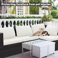 Cushion Covers for Patio Chairs, 8 Pack, White, Elastic Fit