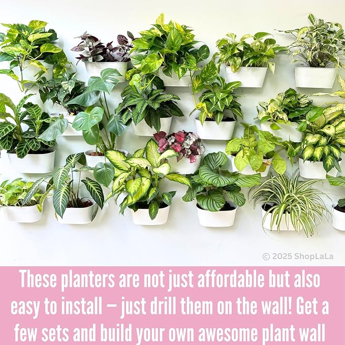 LaLaGreen Outdoor Rail Planter Metal Iron Hanging Flower Pots Deck Railings - Image 6