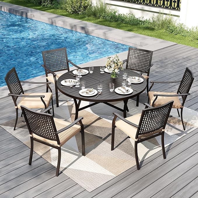 PHI VILLA Outdoor Round Dining Table - Image 6