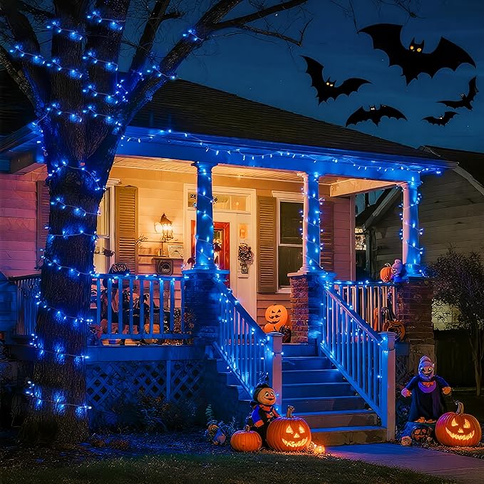 String Lights 600 LED Blue 168 ft Waterproof Indoor/Outdoor