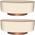 The HC Companies 8 Inch Round Plastic Succulent Capri Bowl Decorative Indoor by TheHCCompanies