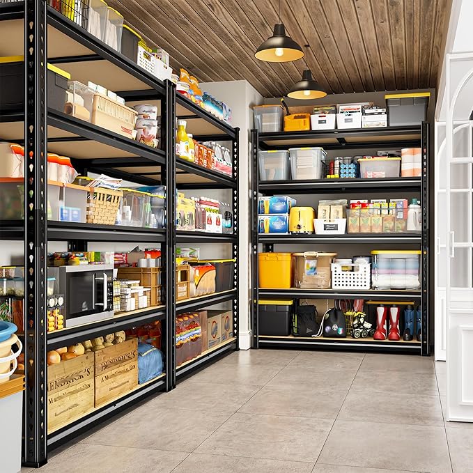 REIBII 2400LBS Garage Shelving Heavy Duty 5 Tier Storage Shelves Adjustable - Image 2