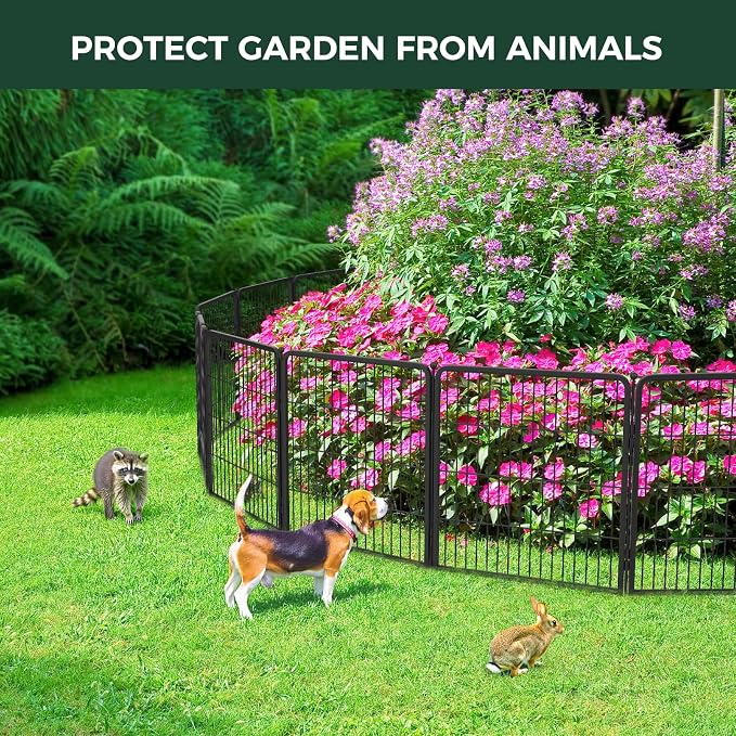 FXW Garden Fence Outdoor for The Yard – 40in x 27.3ft Heavy Duty Metal Animal - Image 2